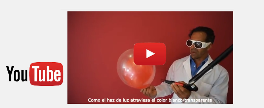 Videos experimentales: cmo es la accin selectiva del lser sobre los colores?