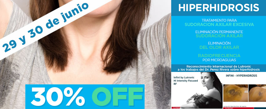 En junio: tratamiento de hiperhidrsis con 30% OFF!